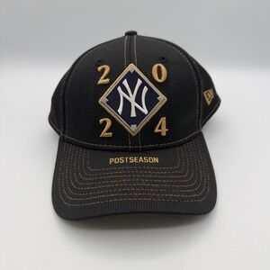 New Era New York Yankees Hat 2024 Postseason 9FORTY OSFM Like New MLB Black Gold